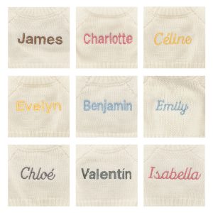 Bashful Christmas Bunny with Personalised Cream Jumper